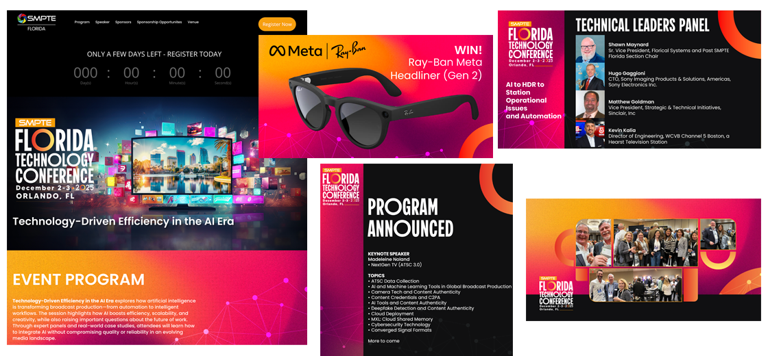 SMPTE Florida event pieces visual or collage