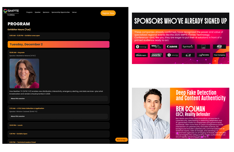 SMPTE Florida event on-site photo